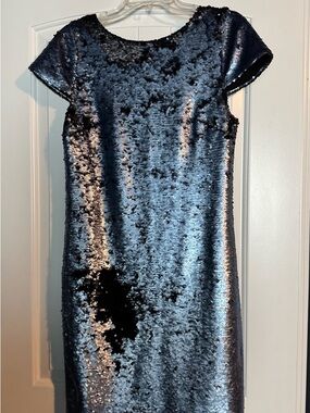 Sam Edelman Navy Blue Sequin Midi Dress